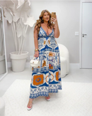 Vestido Feminino Floral em Sedinha - Moda Plus Size