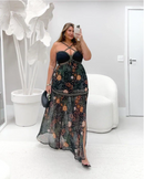 Vestido Feminino Floral em Sedinha - Moda Plus Size