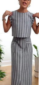 Conjunto Feminino - Capri - Feito em 100% Linho Italiano