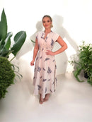 Vestido Feminino - Trevo - Feito em 100% Linho Italiano