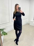 Vestido Raquel | Suede com Bolso e Pesponto