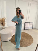 Conjunto Calça e Blusa em Linho Biamar | Queima de Estoque