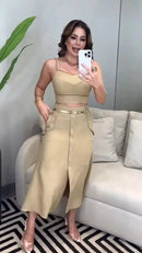 Conjunto René - Blusa e Saia