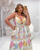 Vestido Feminino Floral em Sedinha - Moda Plus Size