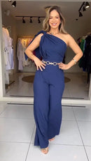 Macacão Harmonia Azul Marinho - Elegância e Estilo em Uma Única Peça