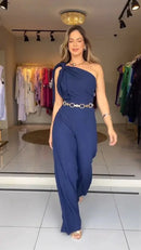 Macacão Harmonia Azul Marinho - Elegância e Estilo em Uma Única Peça