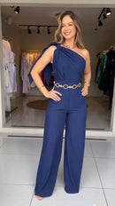 Macacão Harmonia Azul Marinho - Elegância e Estilo em Uma Única Peça