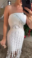 Vestido Bianca – A Elegância do Branco com um Toque de Modernidade!