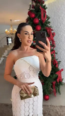 Vestido Bianca – A Elegância do Branco com um Toque de Modernidade!