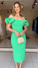Vestido Jade – Elegância Vibrante e Estilo Atemporal!