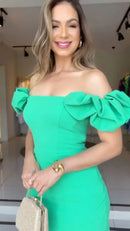 Vestido Jade – Elegância Vibrante e Estilo Atemporal!