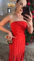 Vestido Rubi – Elegância e Sofisticação em Vermelho!