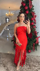 Vestido Rubi – Elegância e Sofisticação em Vermelho!