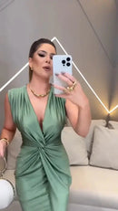 Vestido Verde Grace – Sofisticação e Elegância Atemporal!