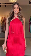 Vestido Violeta – Movimento e Glamour em Uma Só Peça