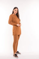 Conjunto Eluia | Blusa Maxi + Legging/Fuseau de Algodão Tricô