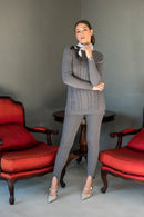 Conjunto Eluia | Blusa Maxi + Legging/Fuseau de Algodão Tricô